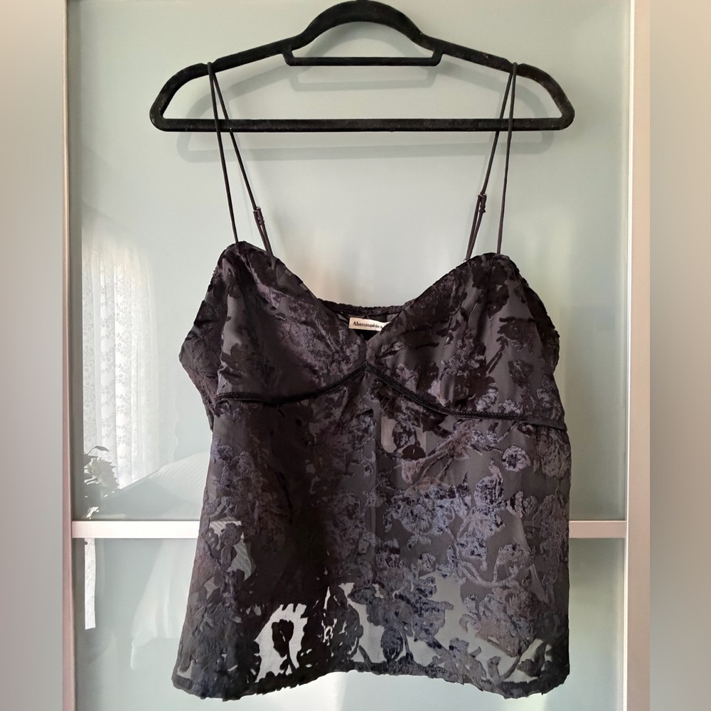 Abercrombie & Fitch Black Lace Tank Top